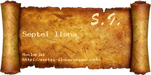 Septei Ilona névjegykártya